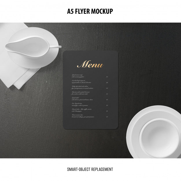 Free A5 Flyer Mockup Psd