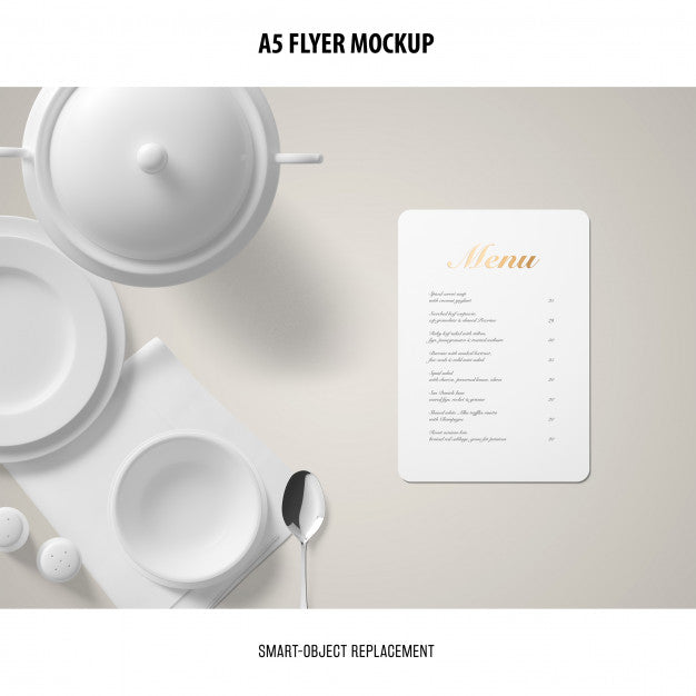 Free A5 Flyer Mockup Psd