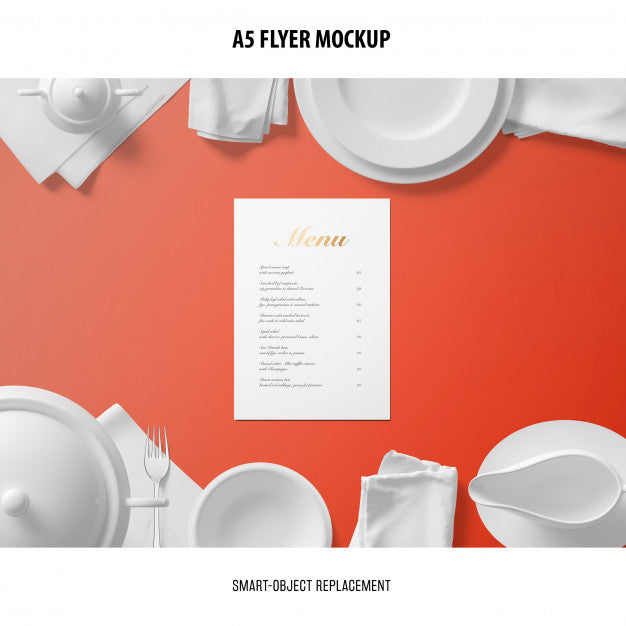 Free A5 Flyer Mockup Psd