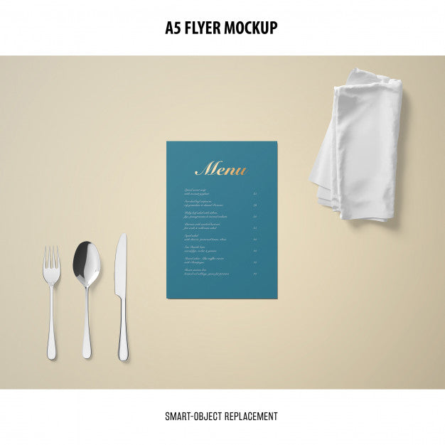 Free A5 Flyer Mockup Psd