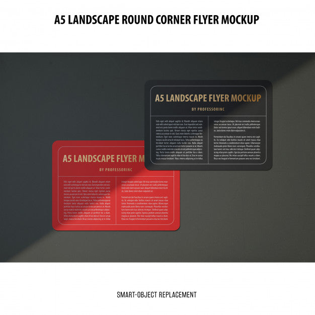 Free A5 Landscape Flyer Mockup Psd