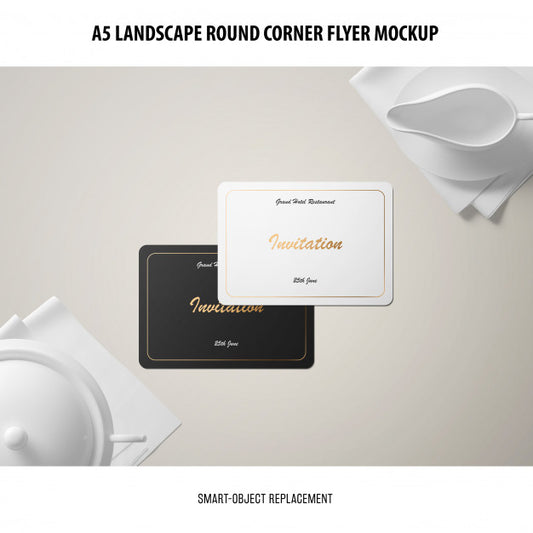 Free A5 Landscape Flyer Mockup Psd