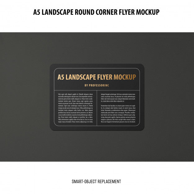 Free A5 Landscape Flyer Mockup Psd