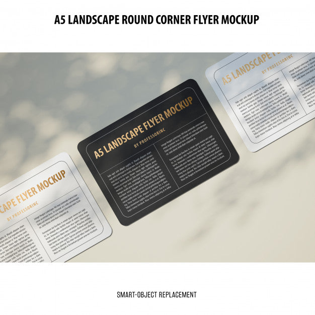 Free A5 Landscape Flyer Mockup Psd