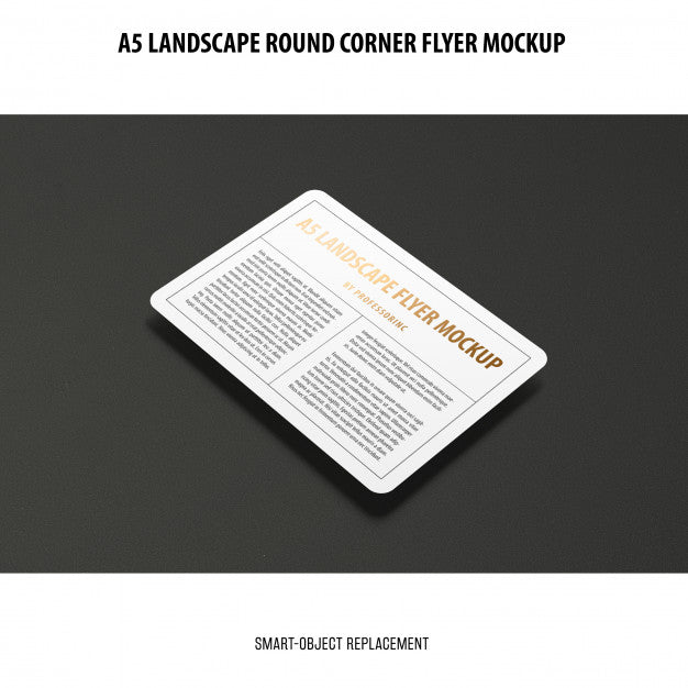 Free A5 Landscape Flyer Mockup Psd