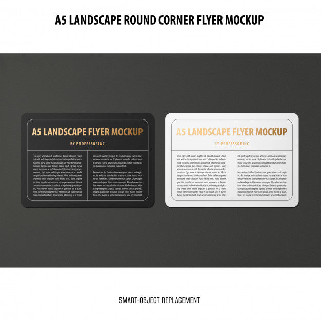 Free A5 Landscape Flyer Mockup Psd