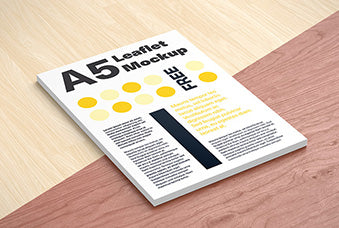 Free A5 Leaflet Mockup