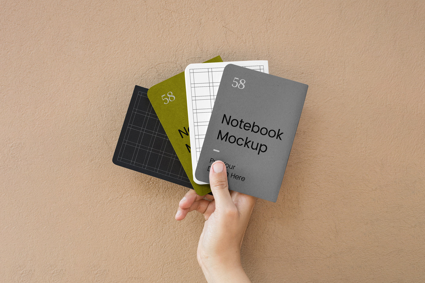 Free A5 Notebook Cover Mockup