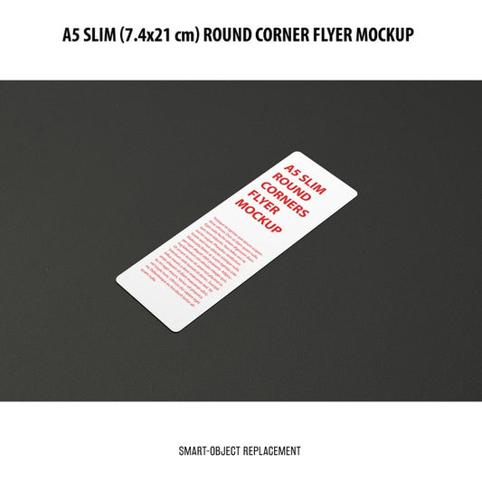 Free A5 Slim Flyer Mockup Psd