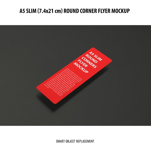 Free A5 Slim Flyer Mockup Psd