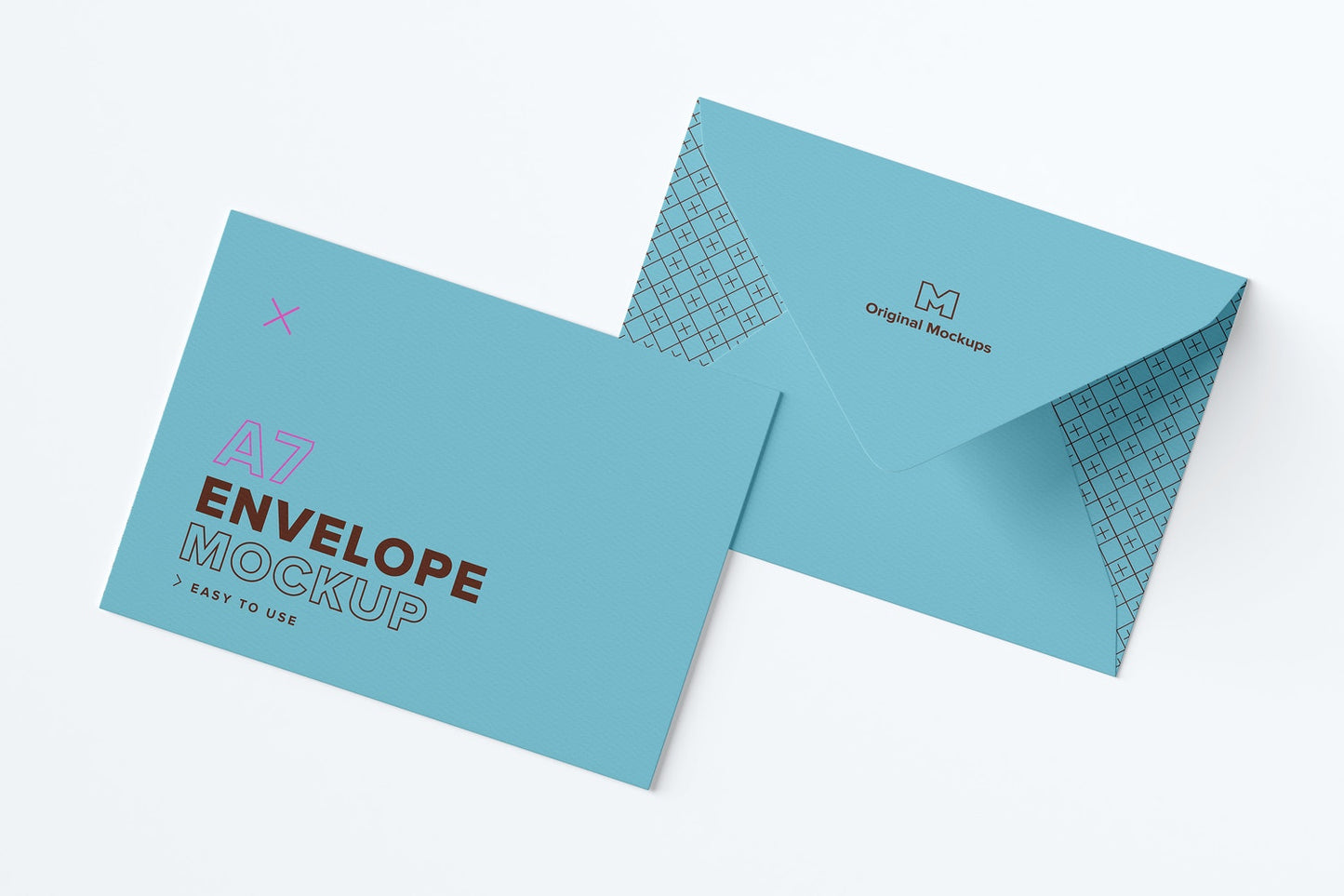 Free A7 Envelope Exterior Layout Mockup