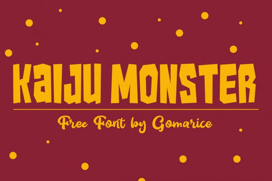Free Font Kaiju Monster Typeface