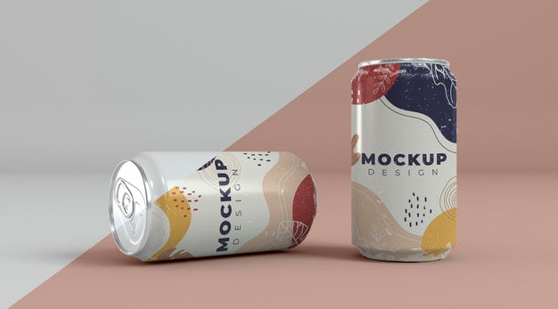 Free Abstract Can Packaging Concept Mock-Up Psd