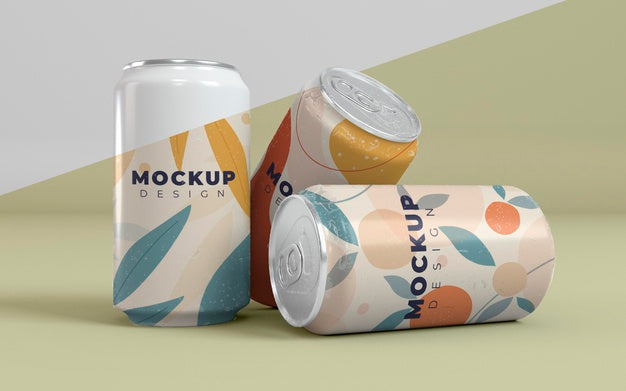 Free Abstract Can Packaging Concept Mock-Up Psd