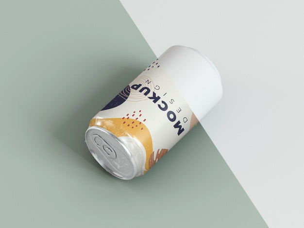 Free Abstract Can Packaging Concept Mock-Up Psd