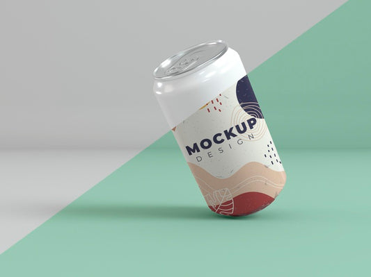 Free Abstract Can Packaging Mock-Up Psd