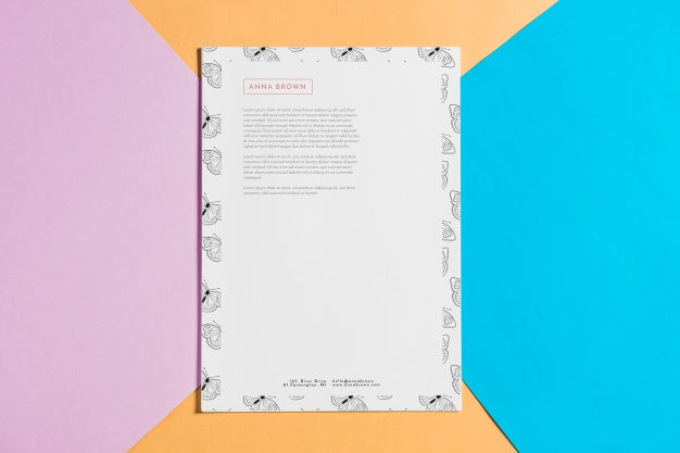 Free Abstract Letterhead Mockup Psd