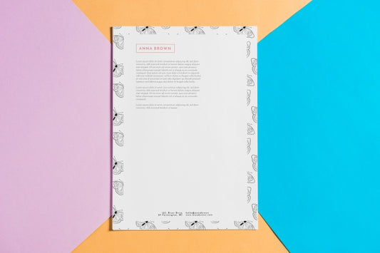 Free Abstract Letterhead Mockup Psd