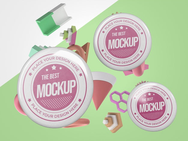 Free Abstract Mock-Up Merchandise With Insignia Psd