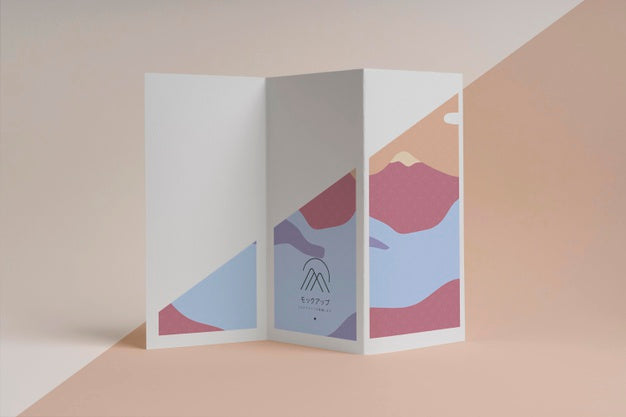 Free Abstract Shapes Brochure Mock-Up Psd