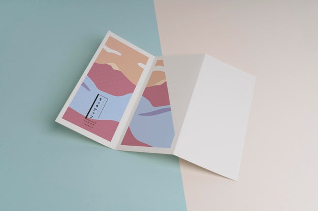 Free Abstract Shapes Brochure Mock-Up Psd