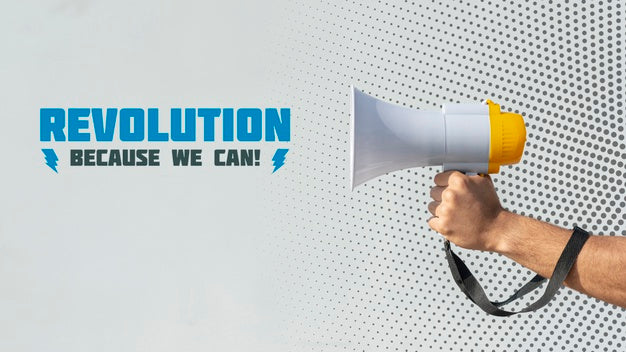 Free Activist Holding Megaphone Psd