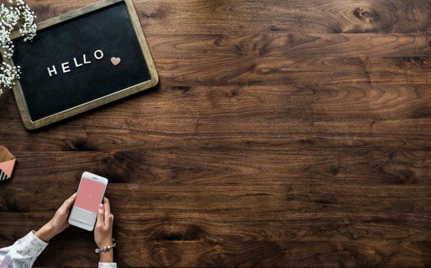 Free Aerial View Of Blackboard With Letters Forming Hello Greeting Concept Psd