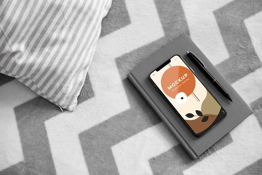 Free Agenda And Mobile On Bed Psd