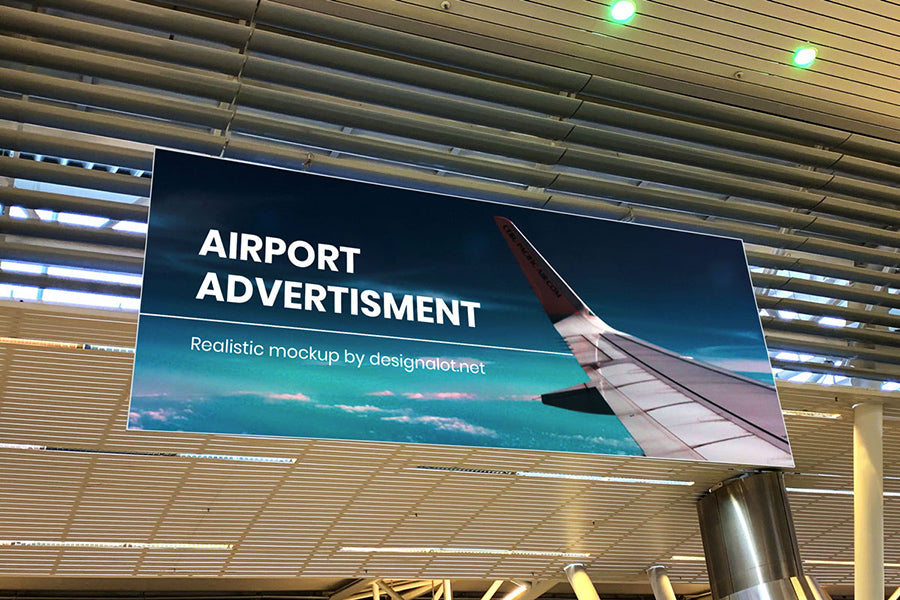 Free Airport Ads Mockup