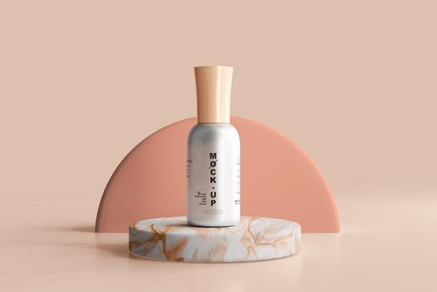 Free Aluminum Body Nail Polish Bottle Mockup Psd