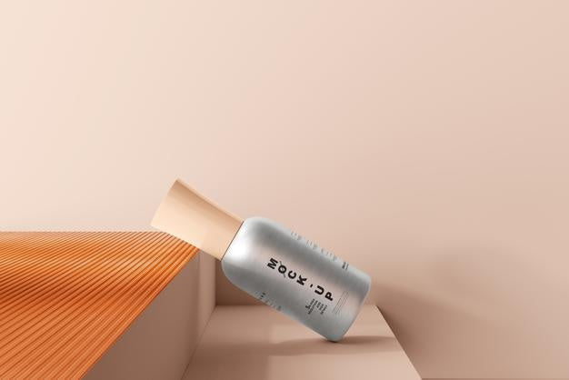 Free Aluminum Body Nail Polish Bottle Mockup Psd