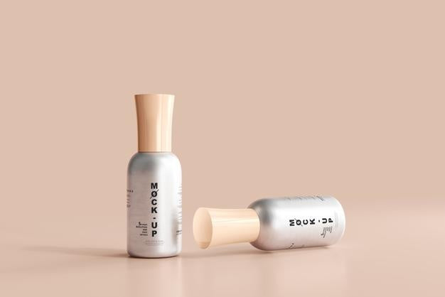 Free Aluminum Body Nail Polish Bottle Mockup Psd