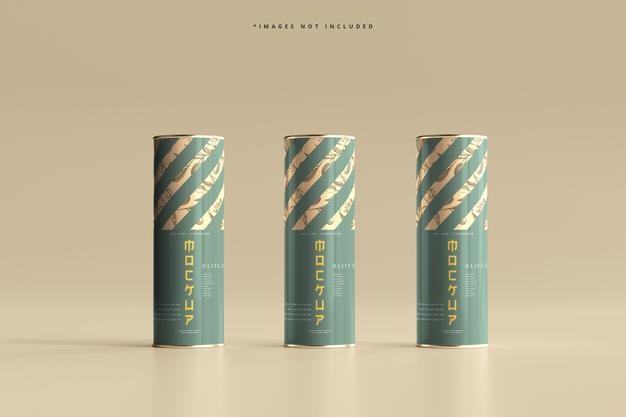 Free Aluminum Oil Can Mockup Psd