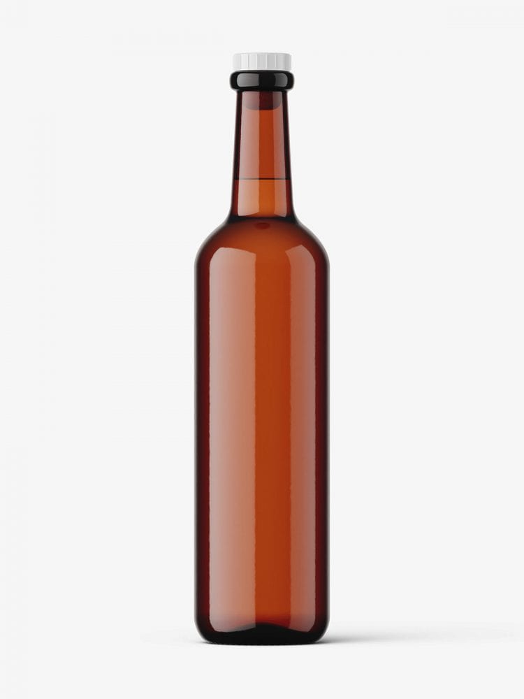 Free Amber Vodka Bottle Mockup