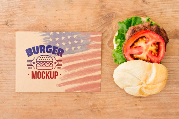 Free American Food Concept Mock-Up Psd