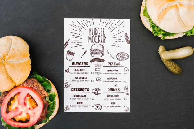 Free American Food Concept Mock-Up Psd