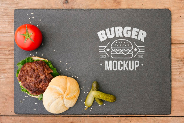 Free American Food Concept Mock-Up Psd