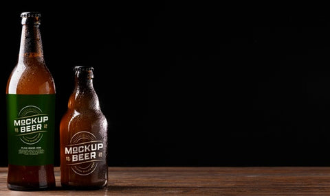 Free American Style Beer Glass Mockup Psd