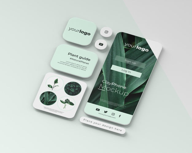 Free App Interface Mock-Up On Phone Display Psd