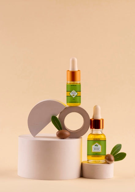 Free Argan Oil Products Mockup Psd