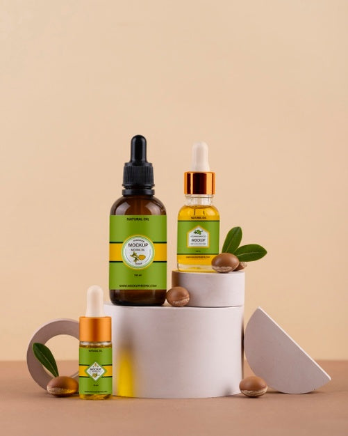 Free Argan Oil Products Mockup Psd