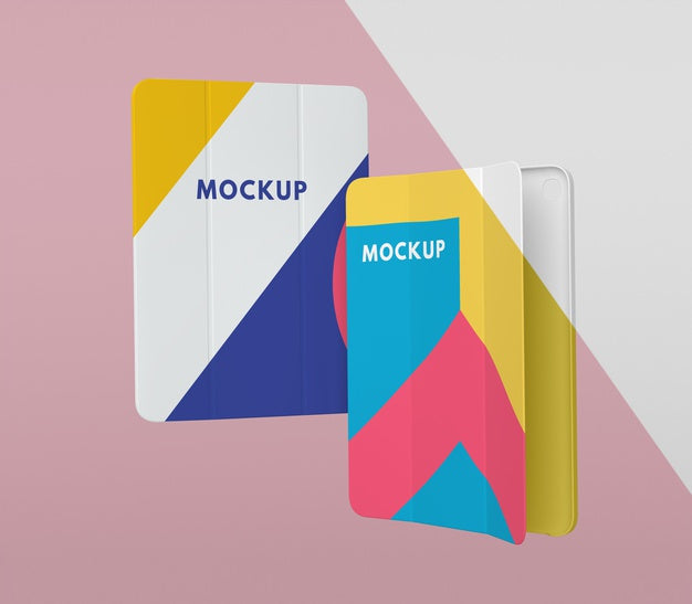 Free Arrangement Of Tablet Case Mock-Up Psd