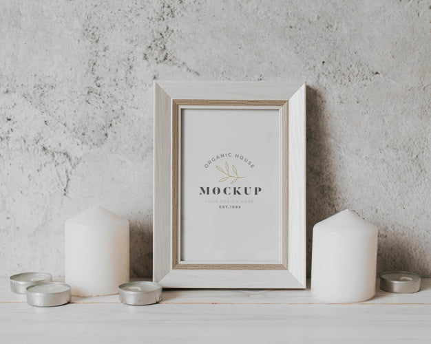 Free Arrangement With Mock-Up Frame Indoors Psd