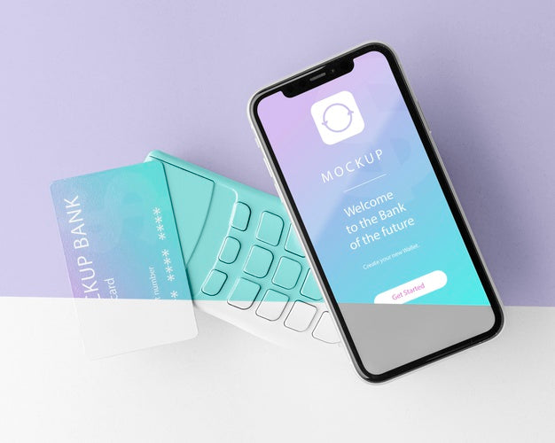 Free Arrangement With Smartphone Payment App Mock-Up Psd