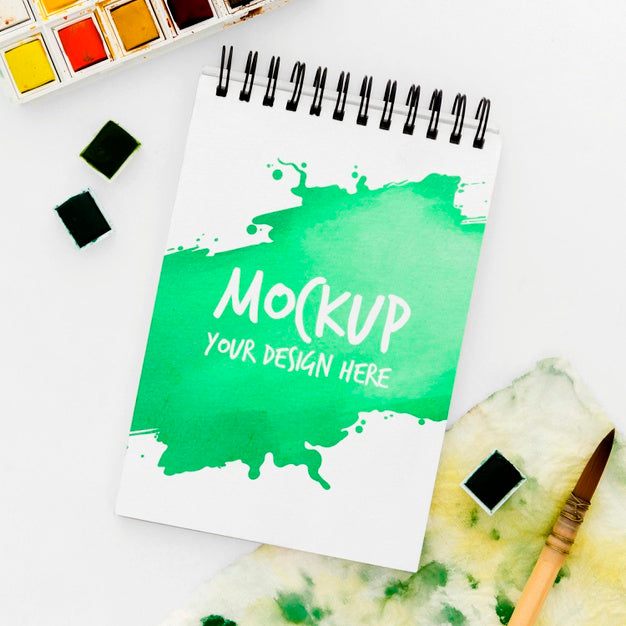 Free Artist Desk Concept Mock-Up Psd