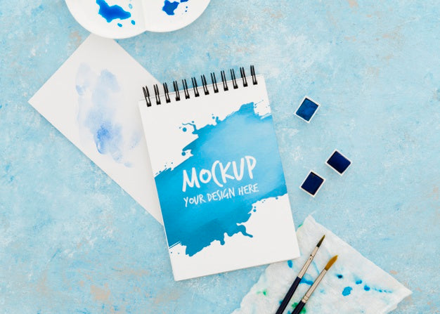 Free Artist Desk Concept Mock-Up Psd