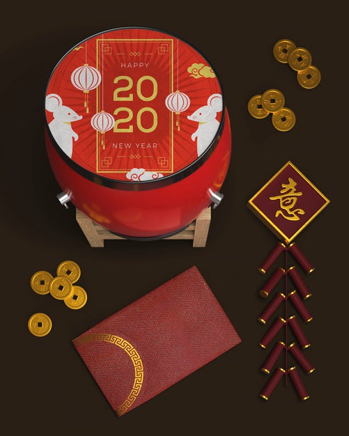 Free Asian Ornaments For New Year Psd