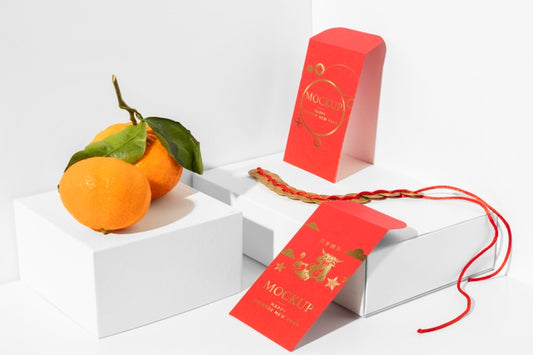 Free Assortment Of Chinese New Year Elements Mock-Up Psd
