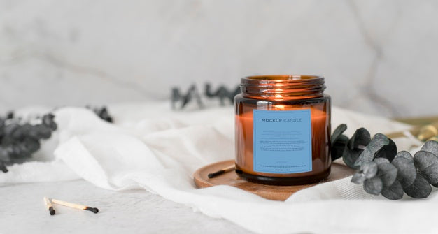 Free Assortment Of Mock-Up Candle Packaging Psd