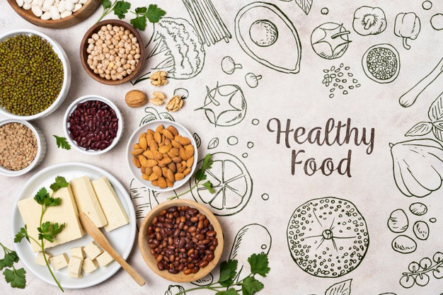 Free Assortment Of Nuts And Seeds On Plates Psd